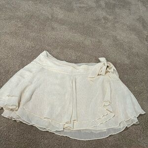 Aerie Cream Mini Skirt